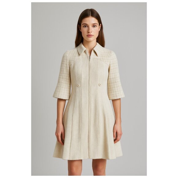 CHANEL Jackets & Blazers - Chanel off white wool coat size 38